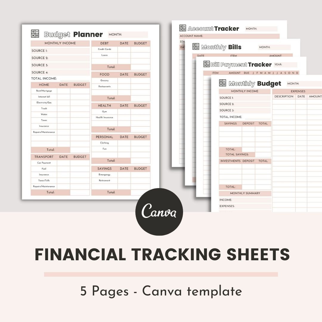 sample financial plan budget template