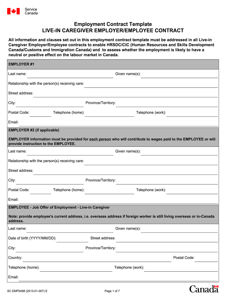 sample caregiver agreement template