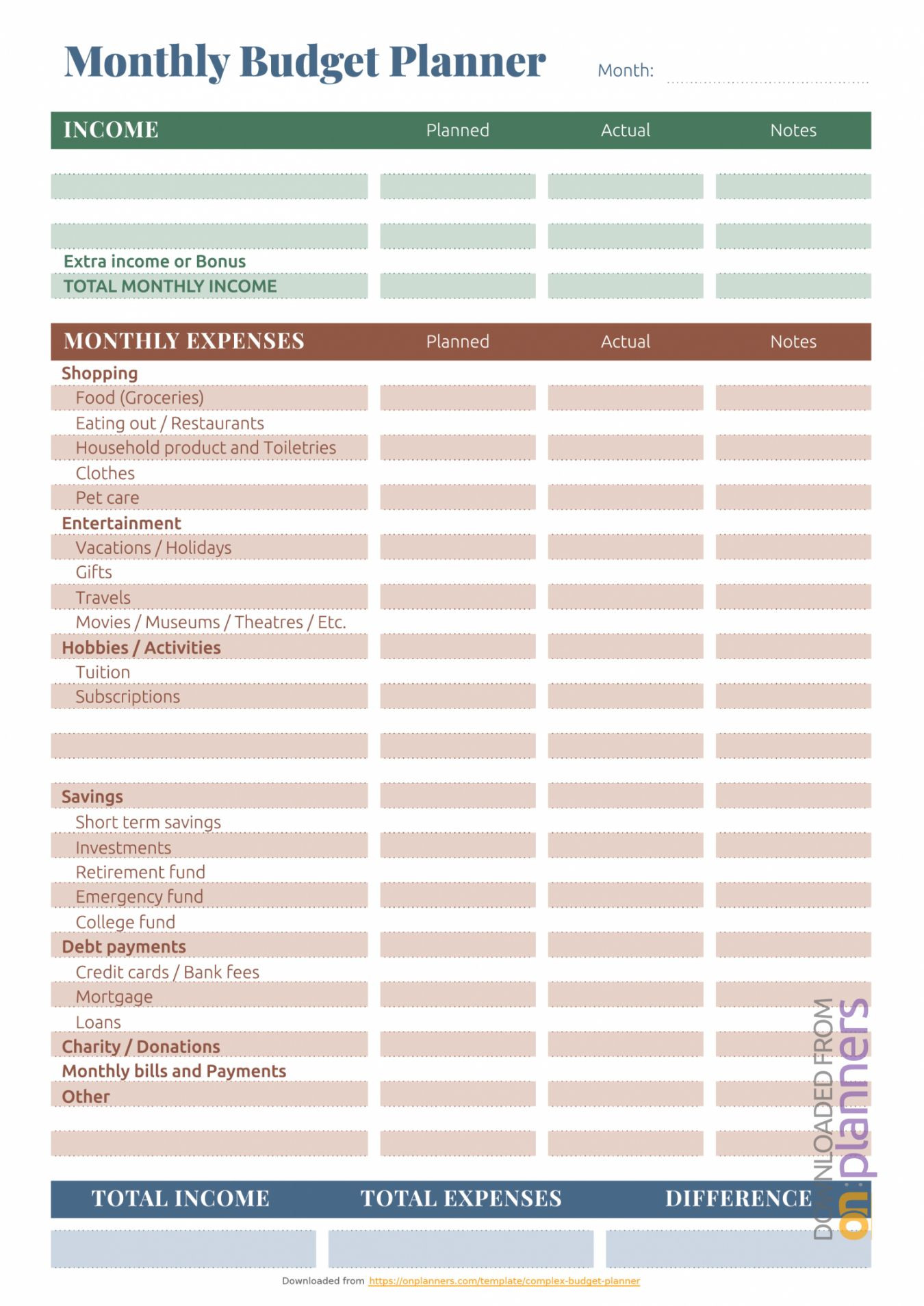 sample clothing line budget template