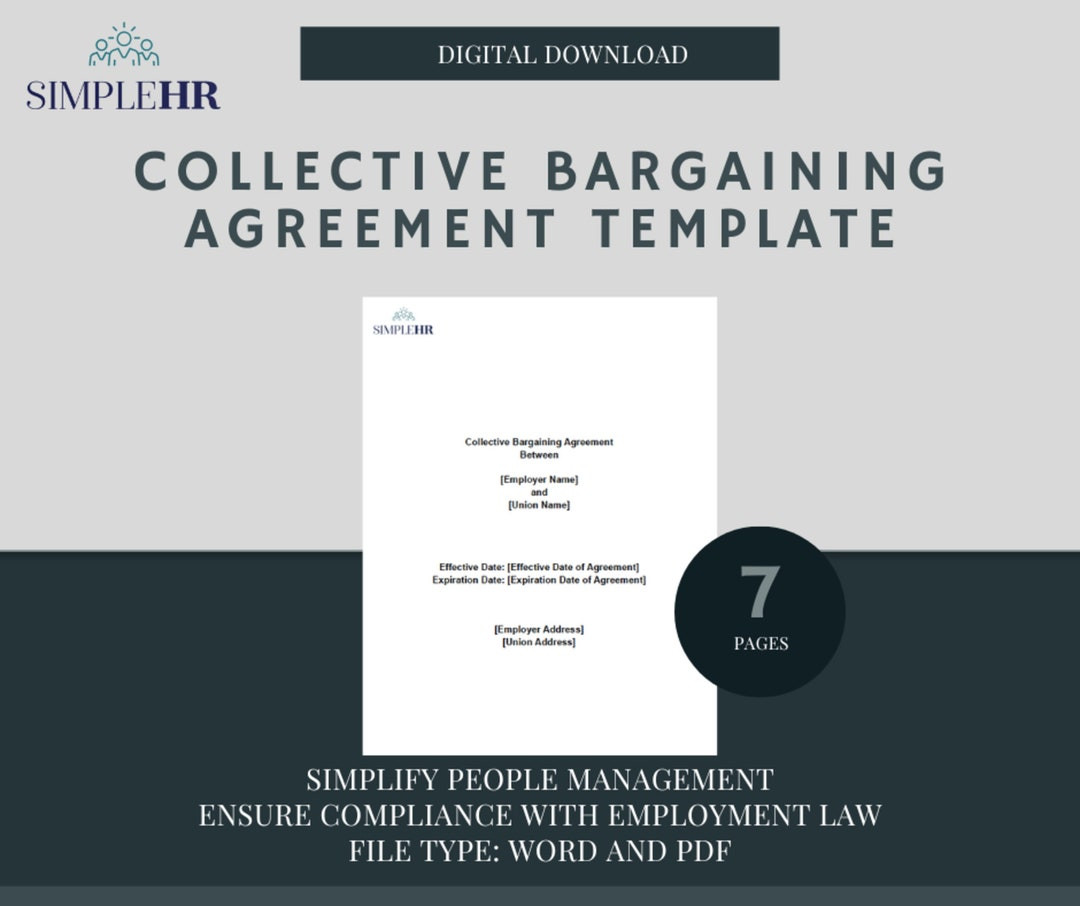 sample collective bargaining agreement template