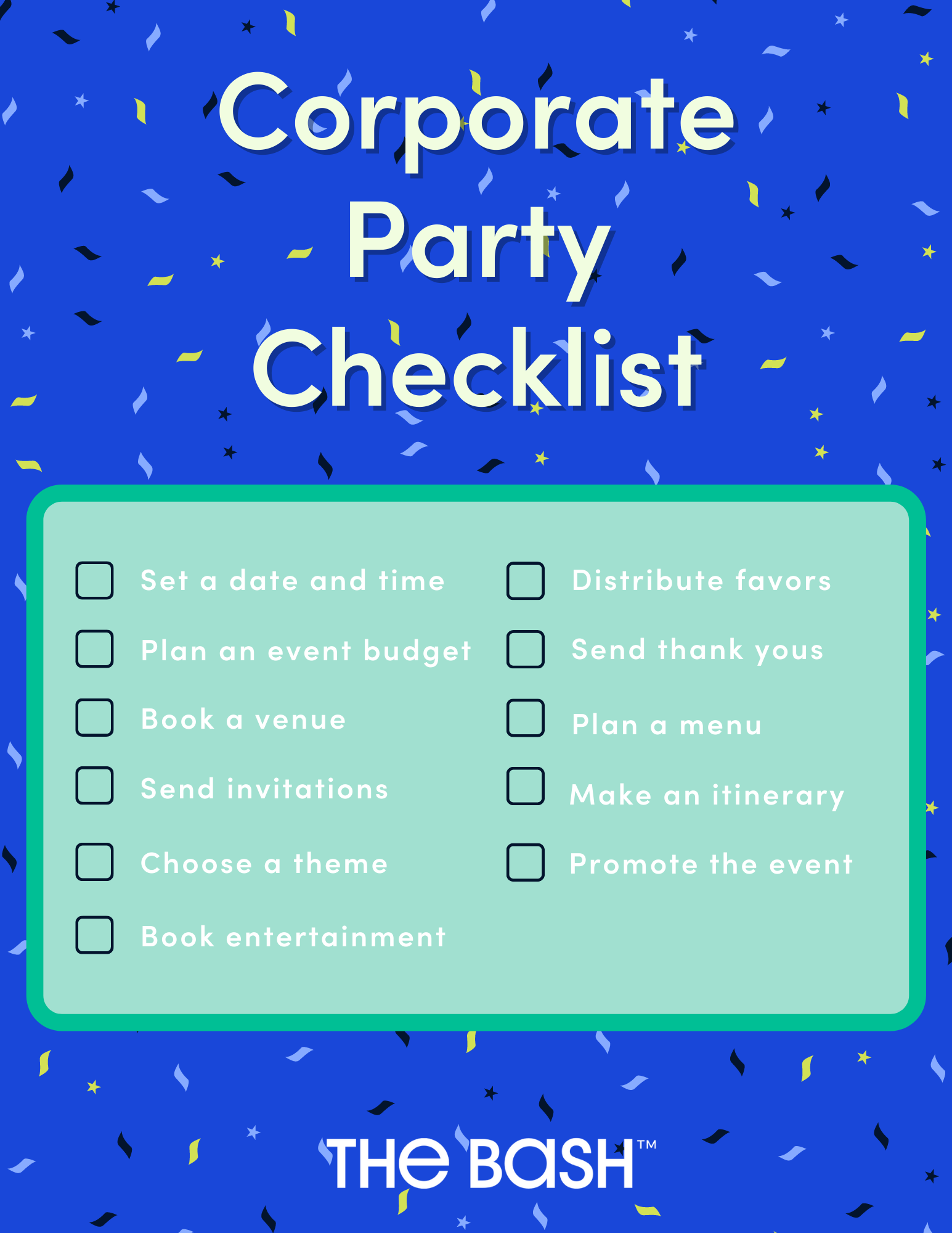 sample corporate event planning checklist template