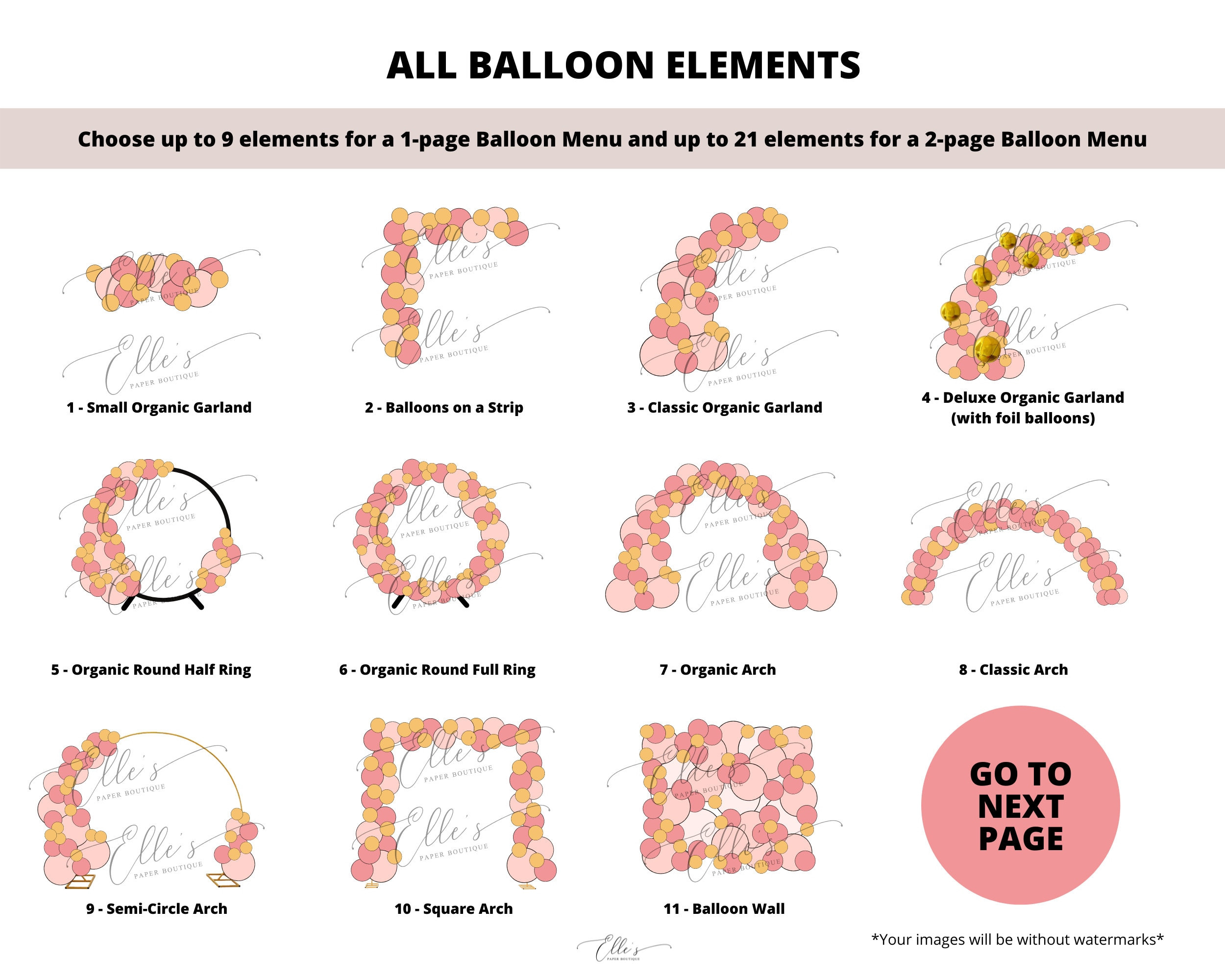 sample Balloon Price List Template