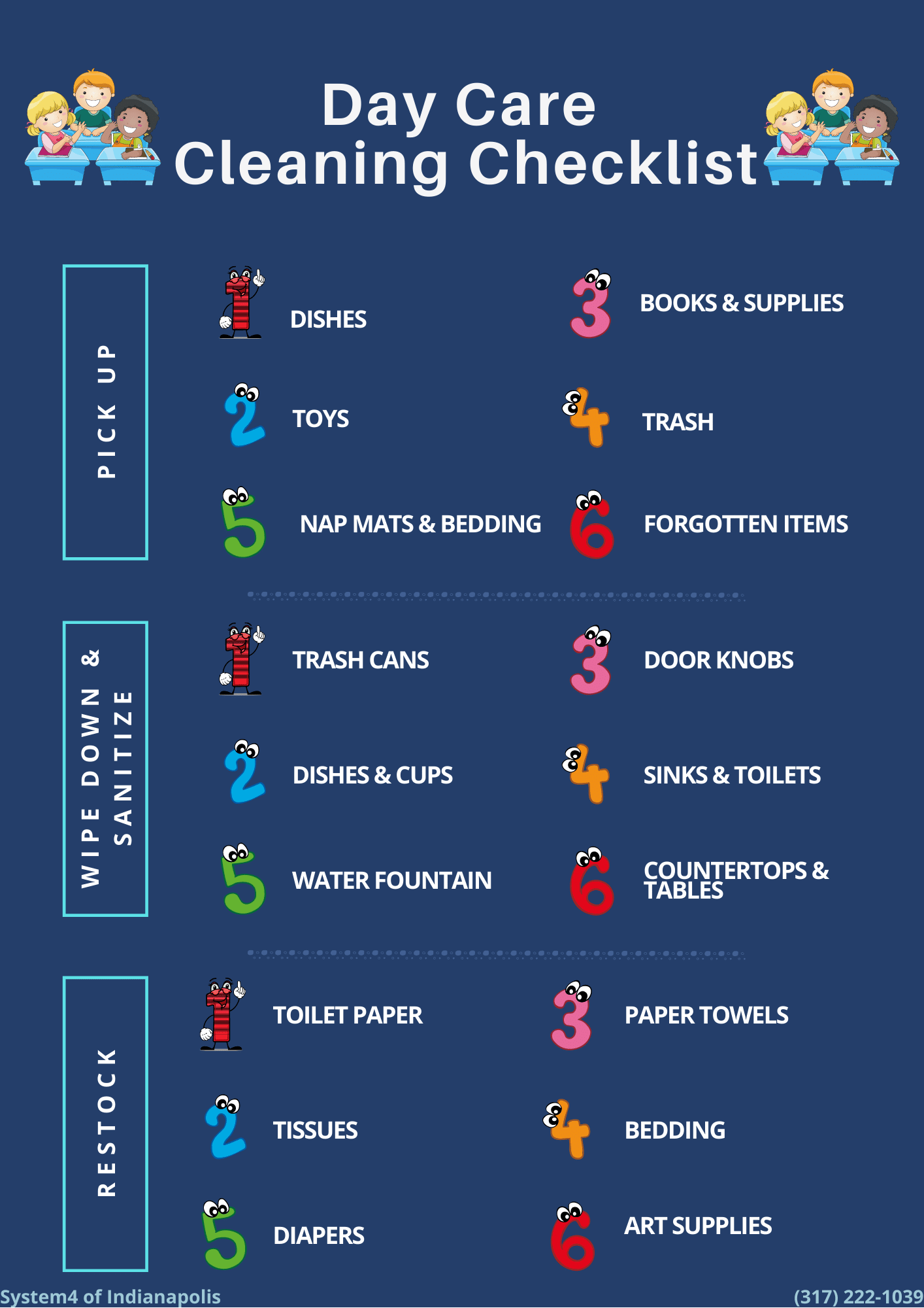 sample daycare cleaning checklist template