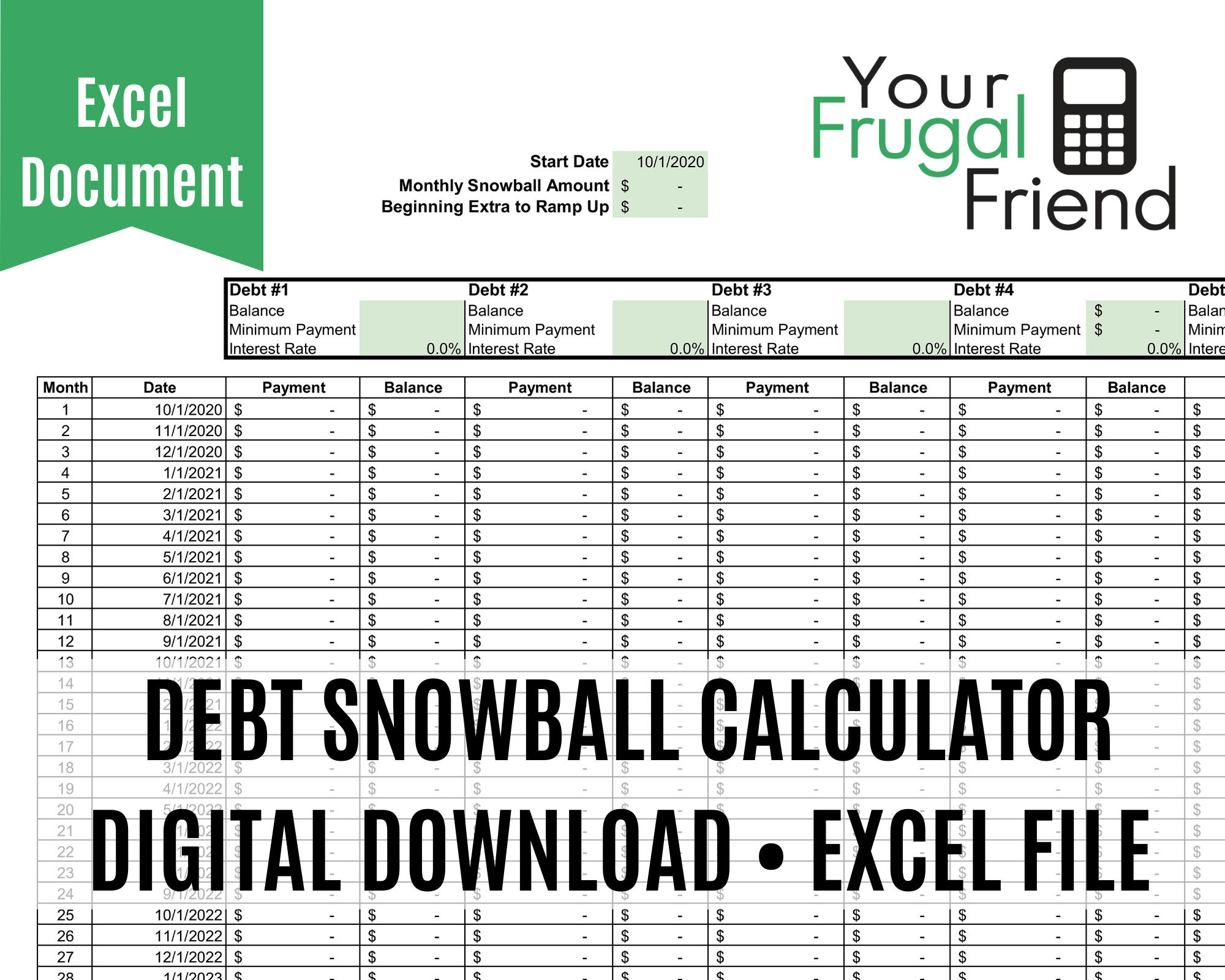 sample budget template to pay off debt