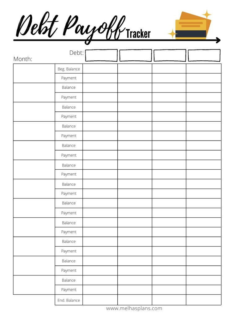 sample budget template to pay off debt