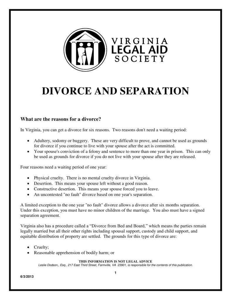 sample divorce agreement template