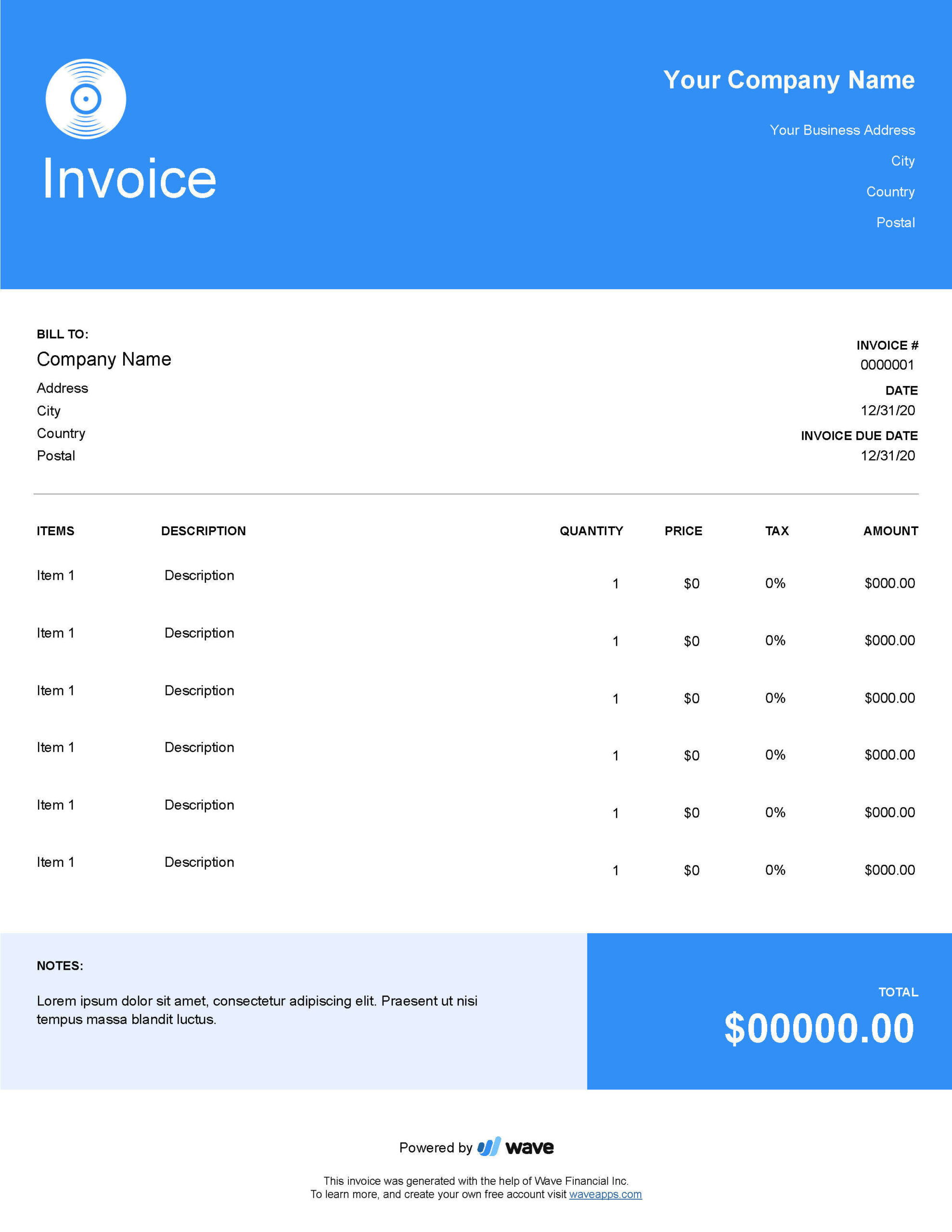 sample DJ Price List Template