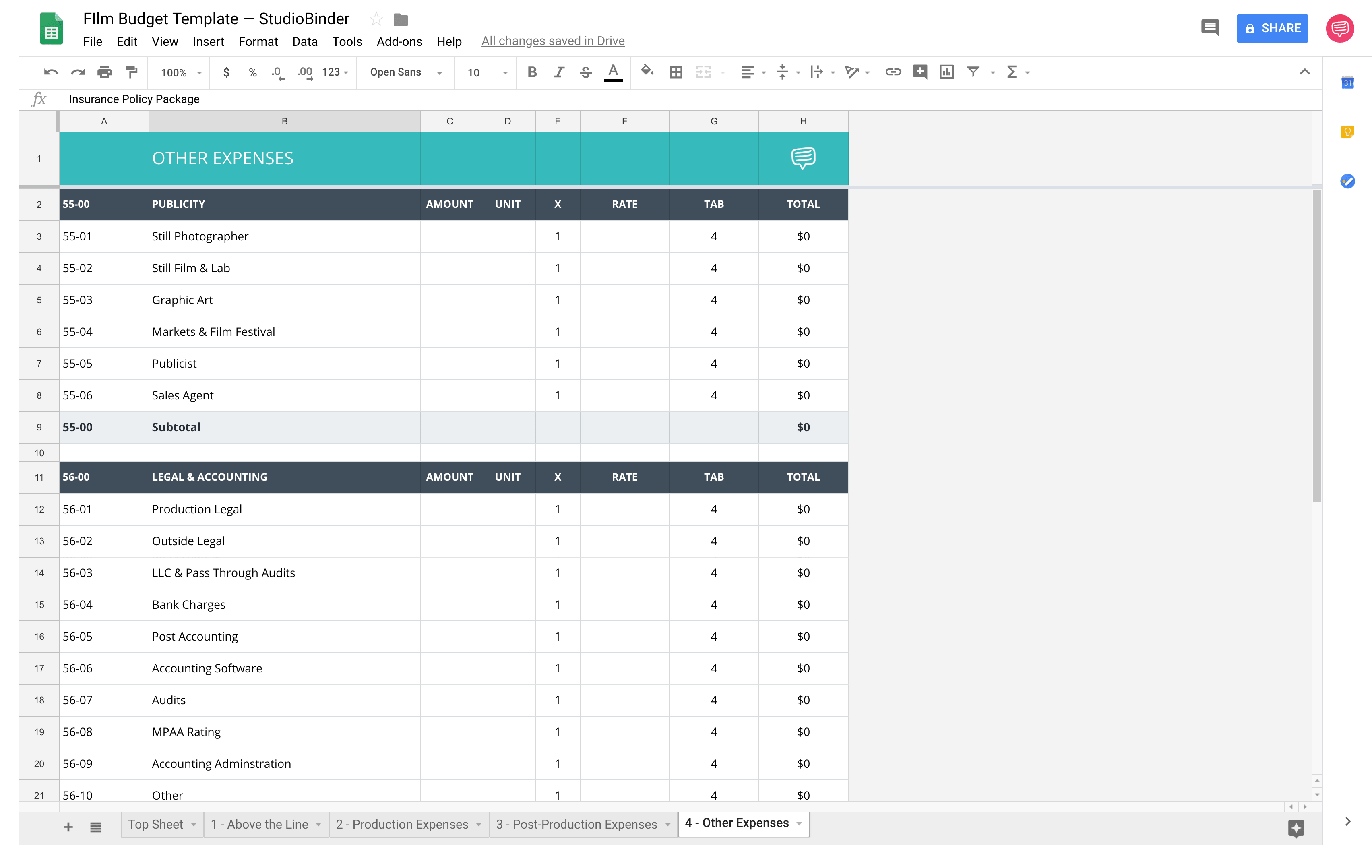 sample theatre production budget template