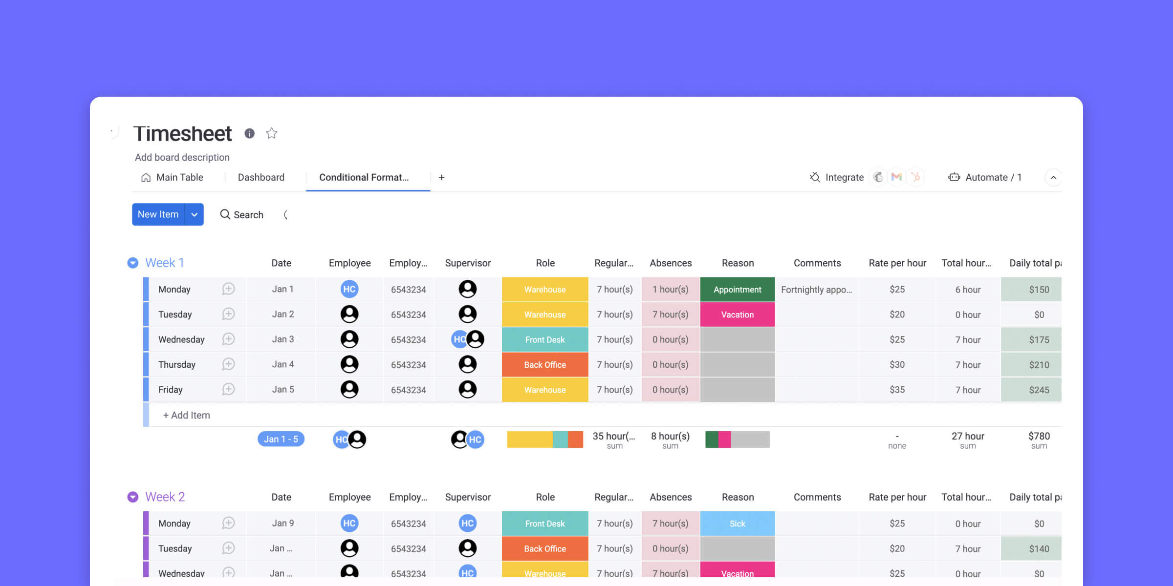 sample project management timesheet template