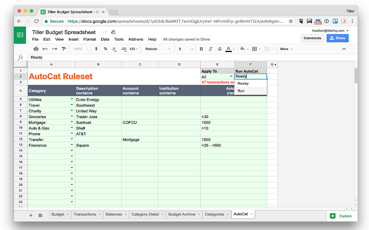 sample envelope budget template