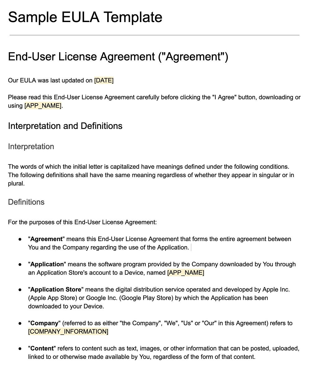 sample Software License Agreement Template