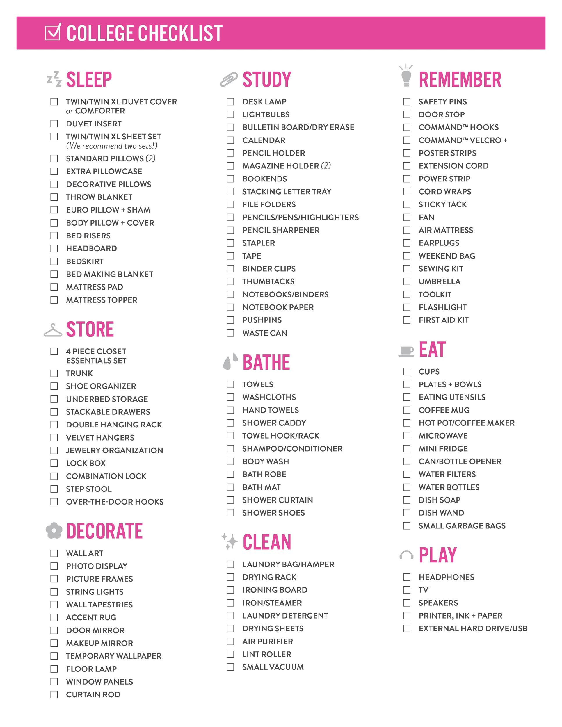 First / New Apartment Checklist - Essential Templates ᐅ