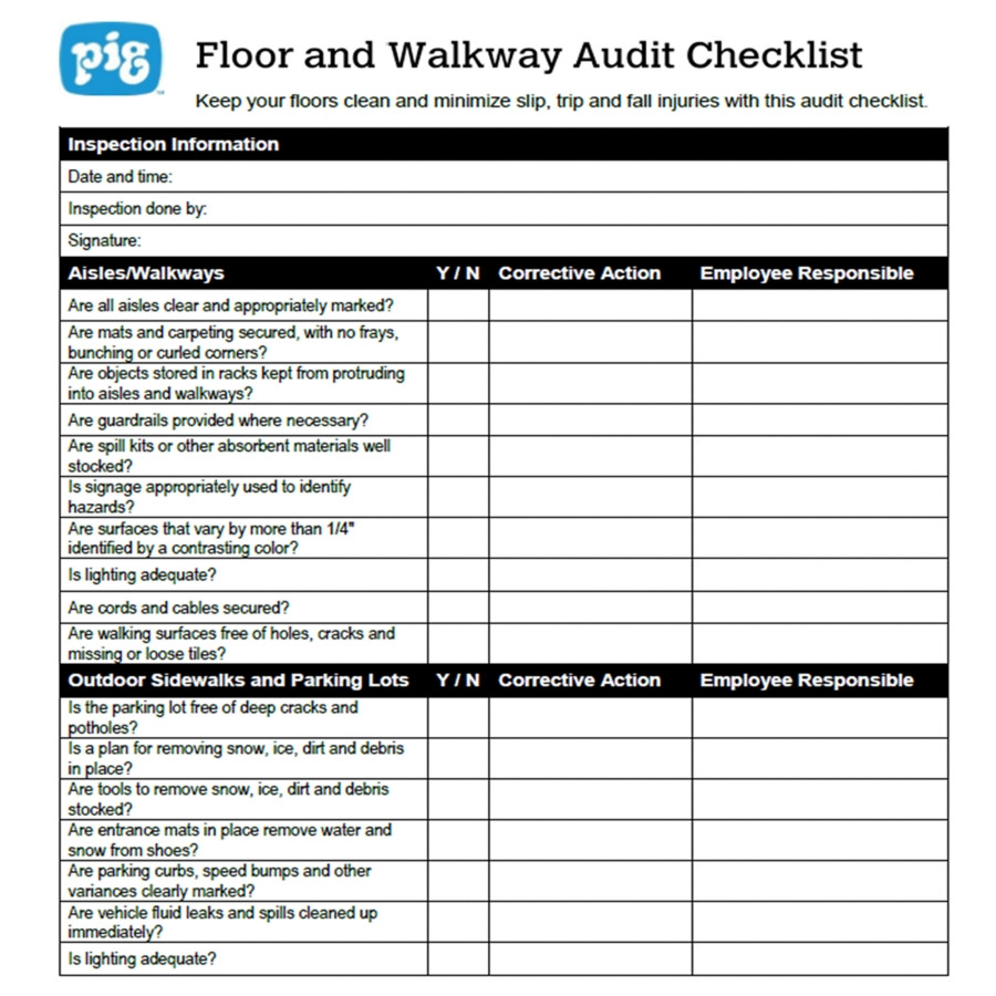 sample audit checklist template