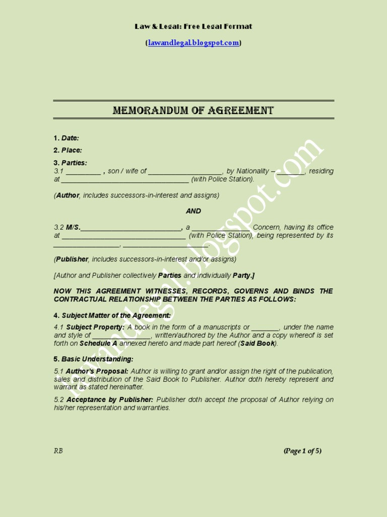 sample royalties agreement template