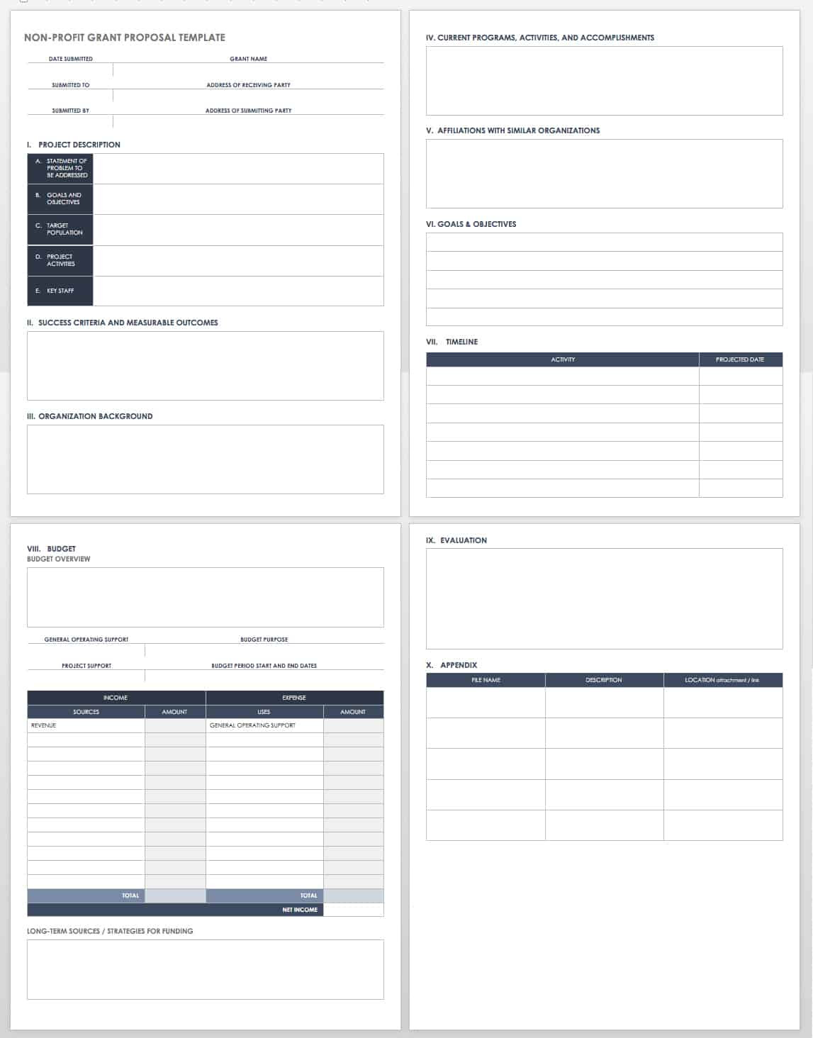 sample sample grant proposal budget template