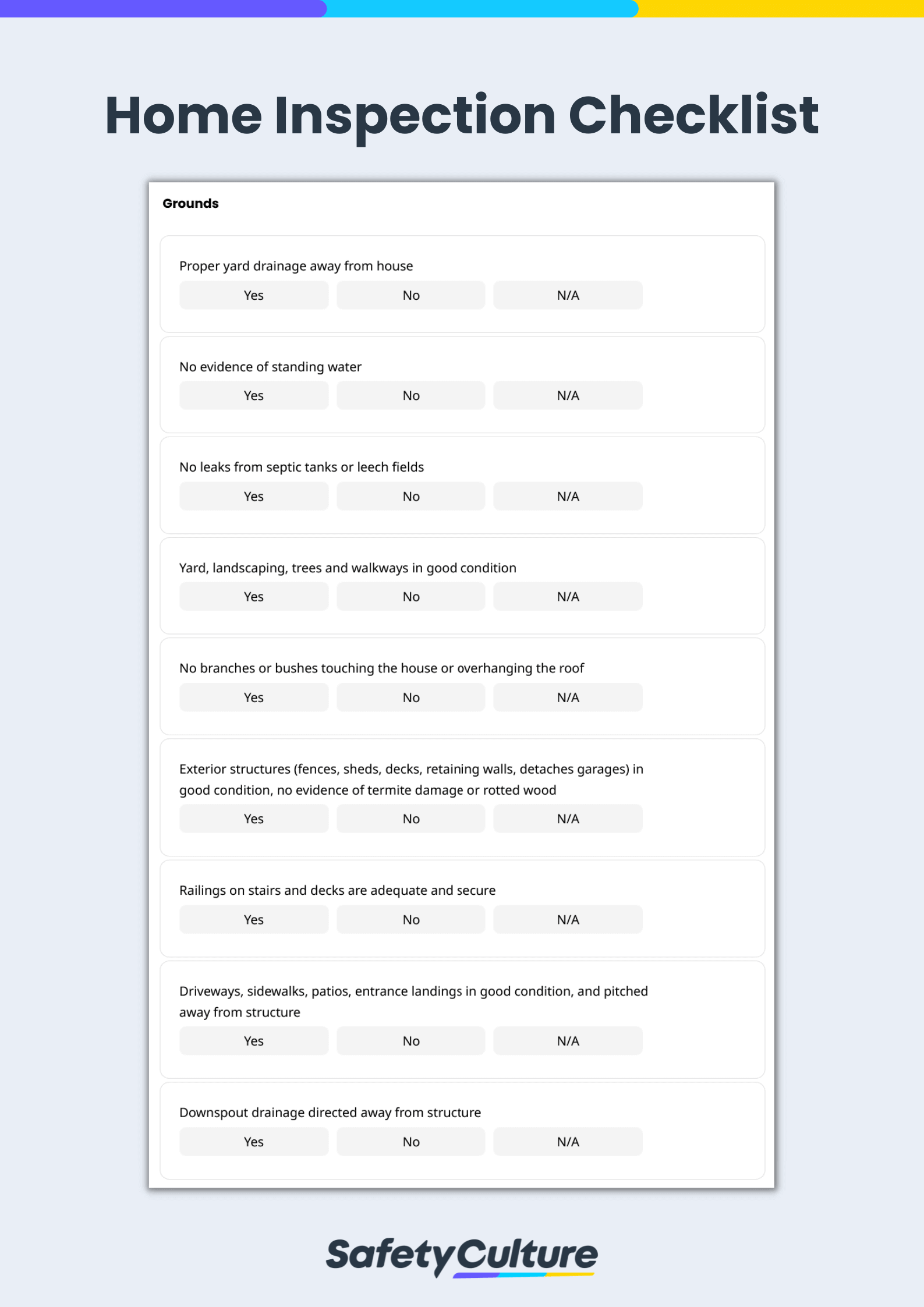 sample inspection checklist template