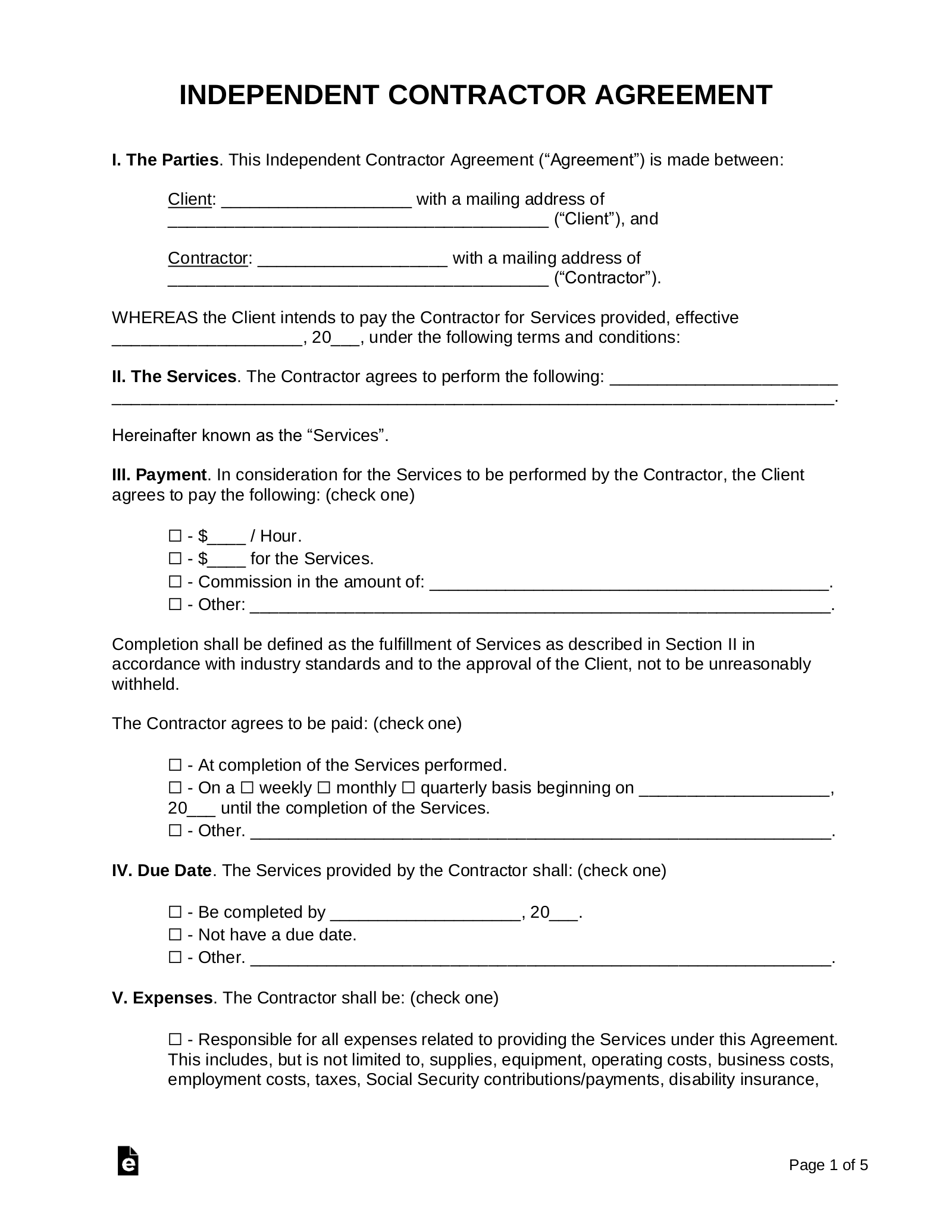 sample builder agreement template