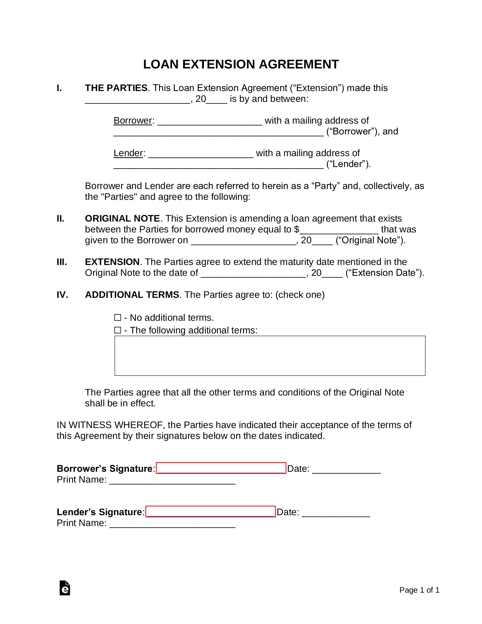 sample loan agreement template