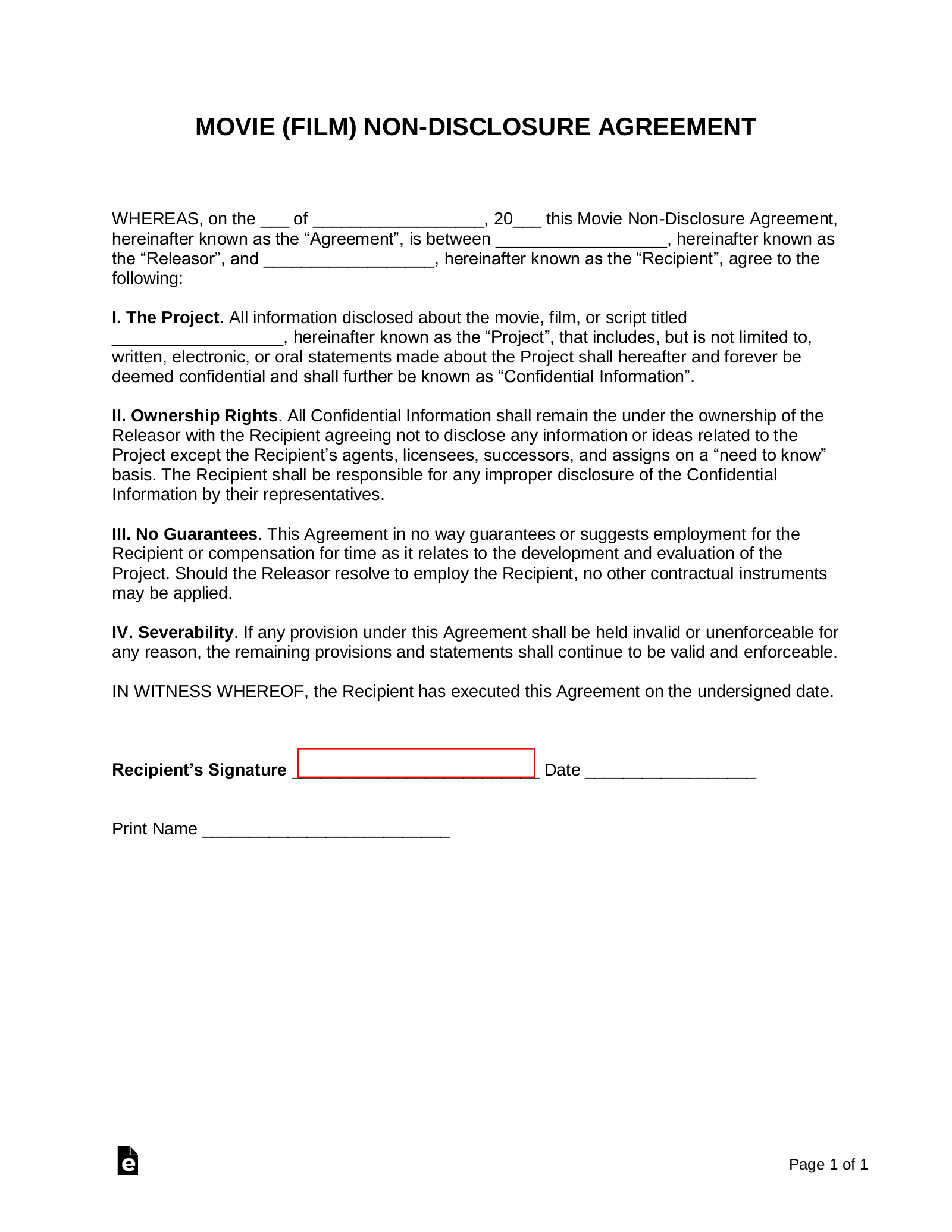 sample confidential disclosure agreement template