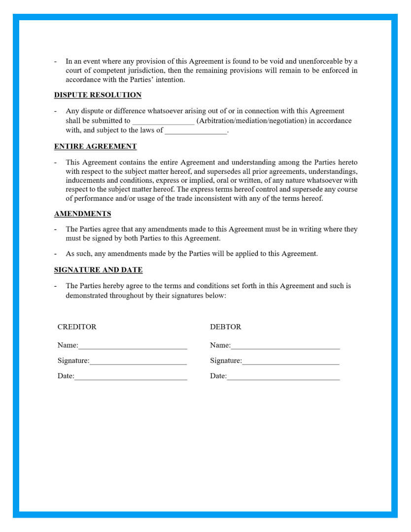 sample payment contract agreement template