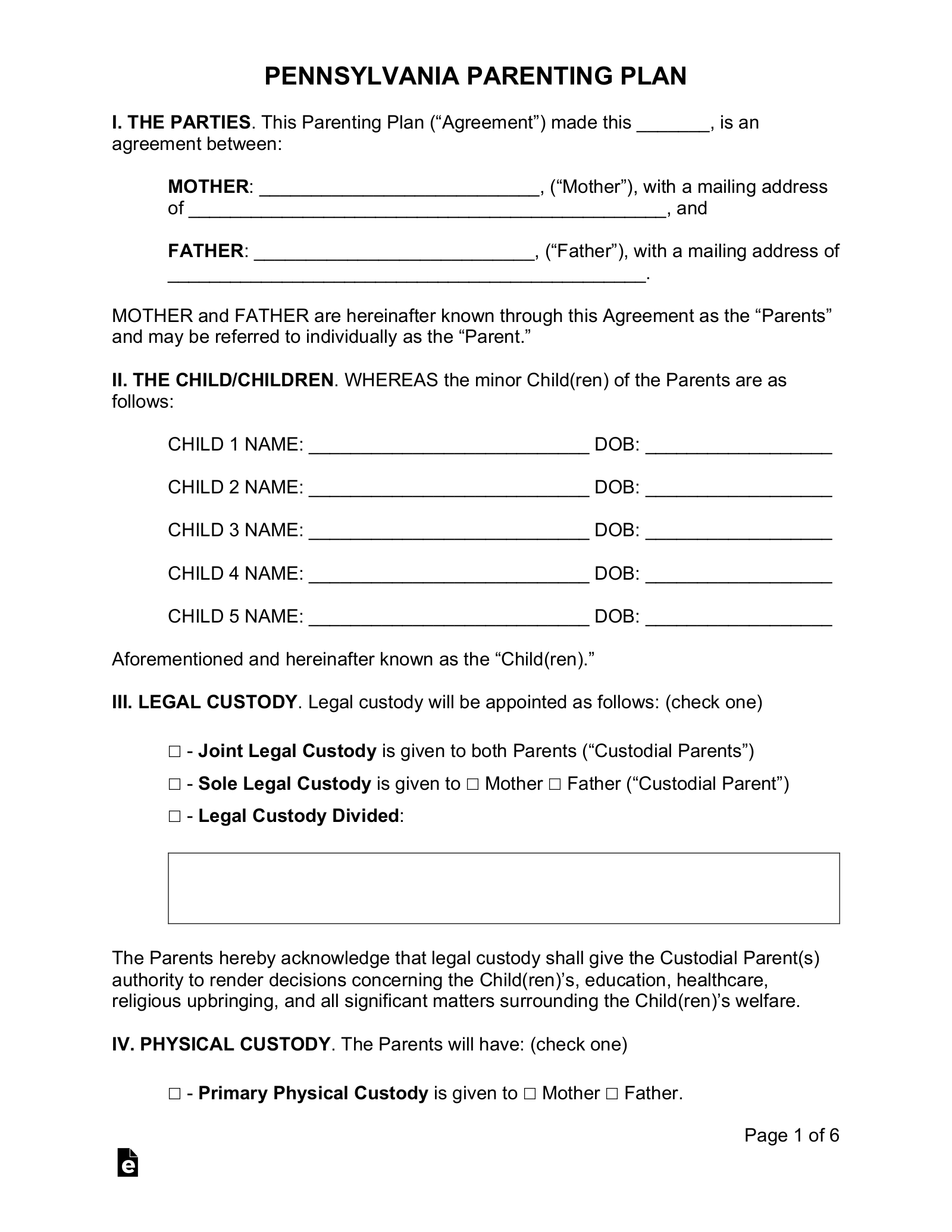 sample custodian agreement template