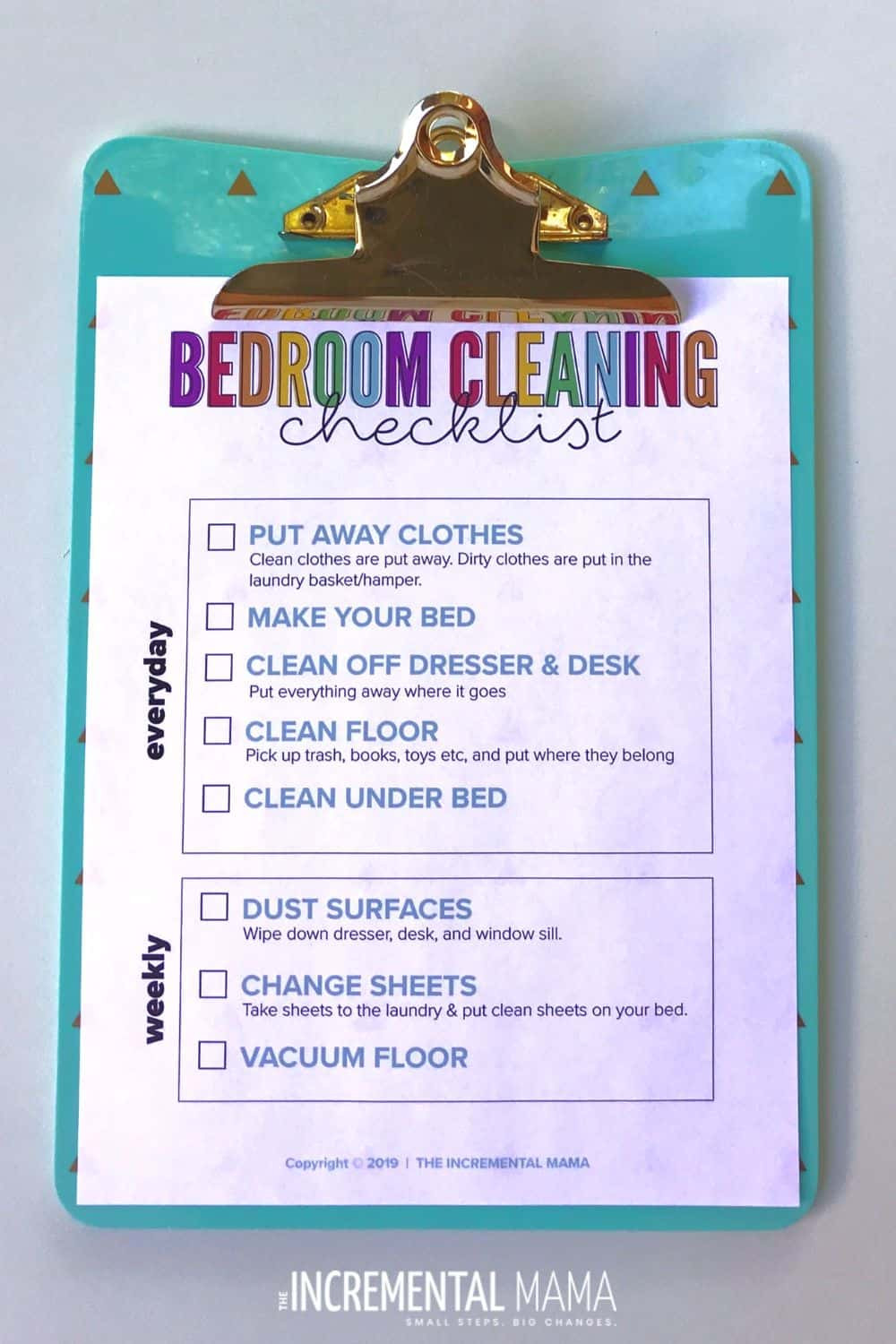 sample room cleaning checklist template