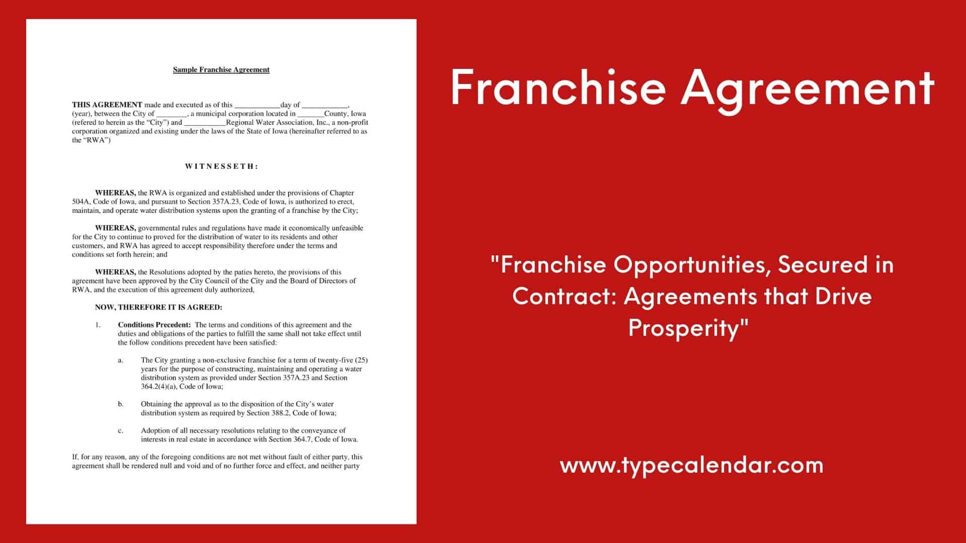 sample franchise agreement template