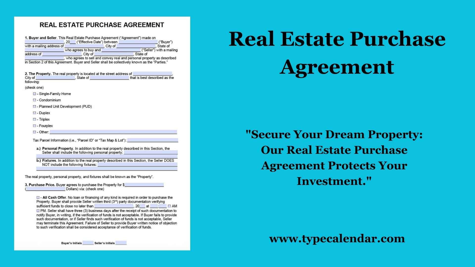 sample home purchase agreement template