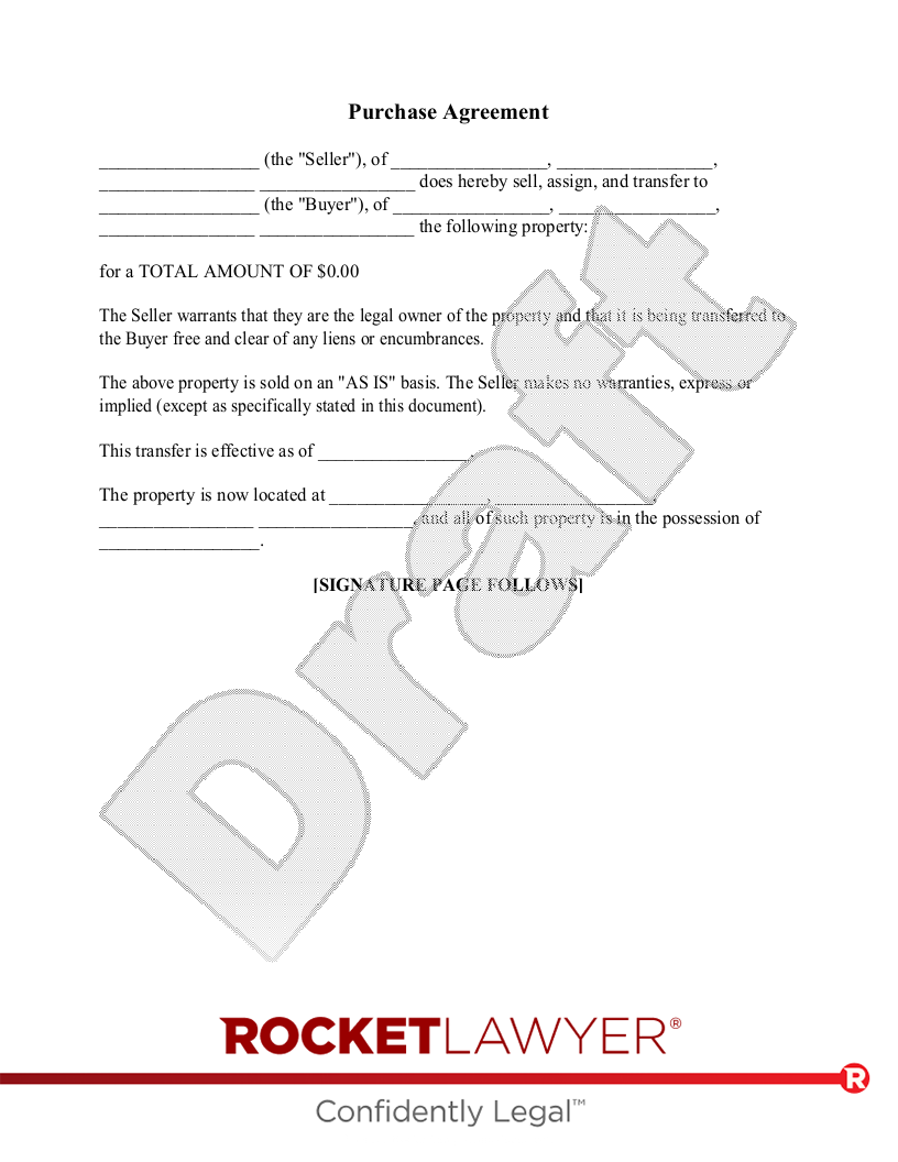 sample buying agreement template