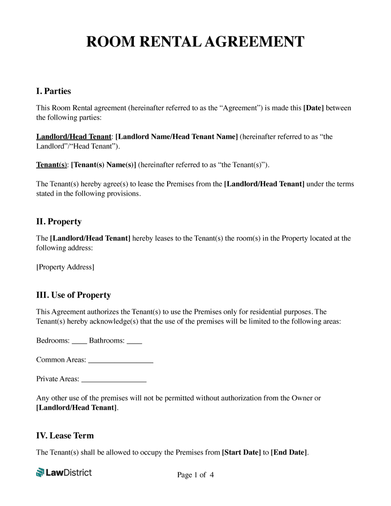 sample house rent agreement template