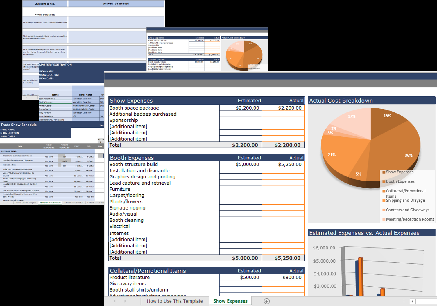 sample trade show budget template