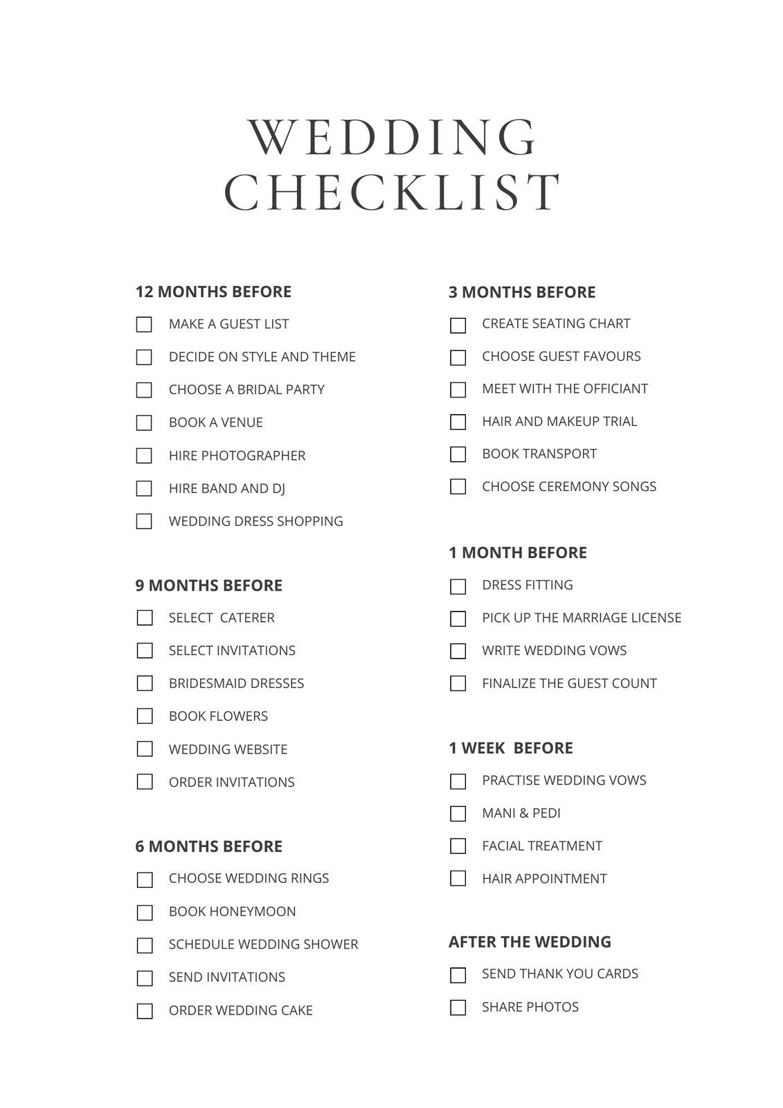 sample wedding checklist excel template