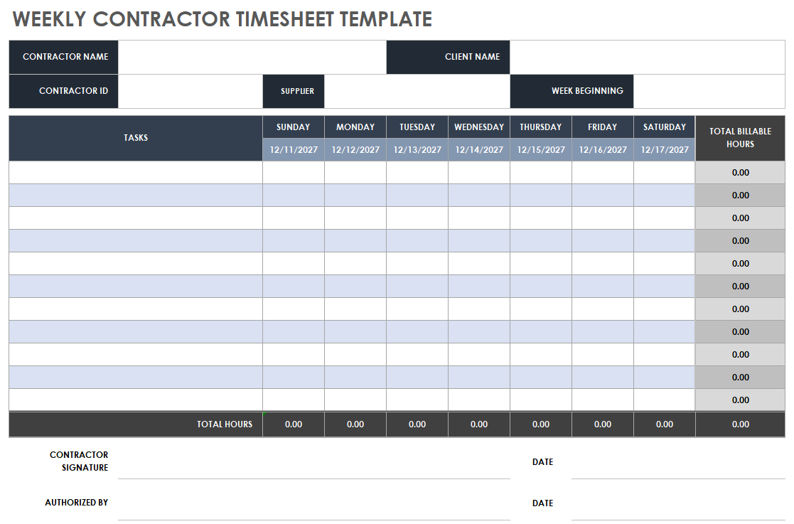 sample construction daily timesheet template