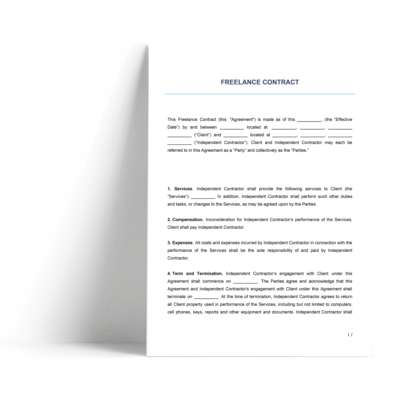 sample freelance contractor agreement template