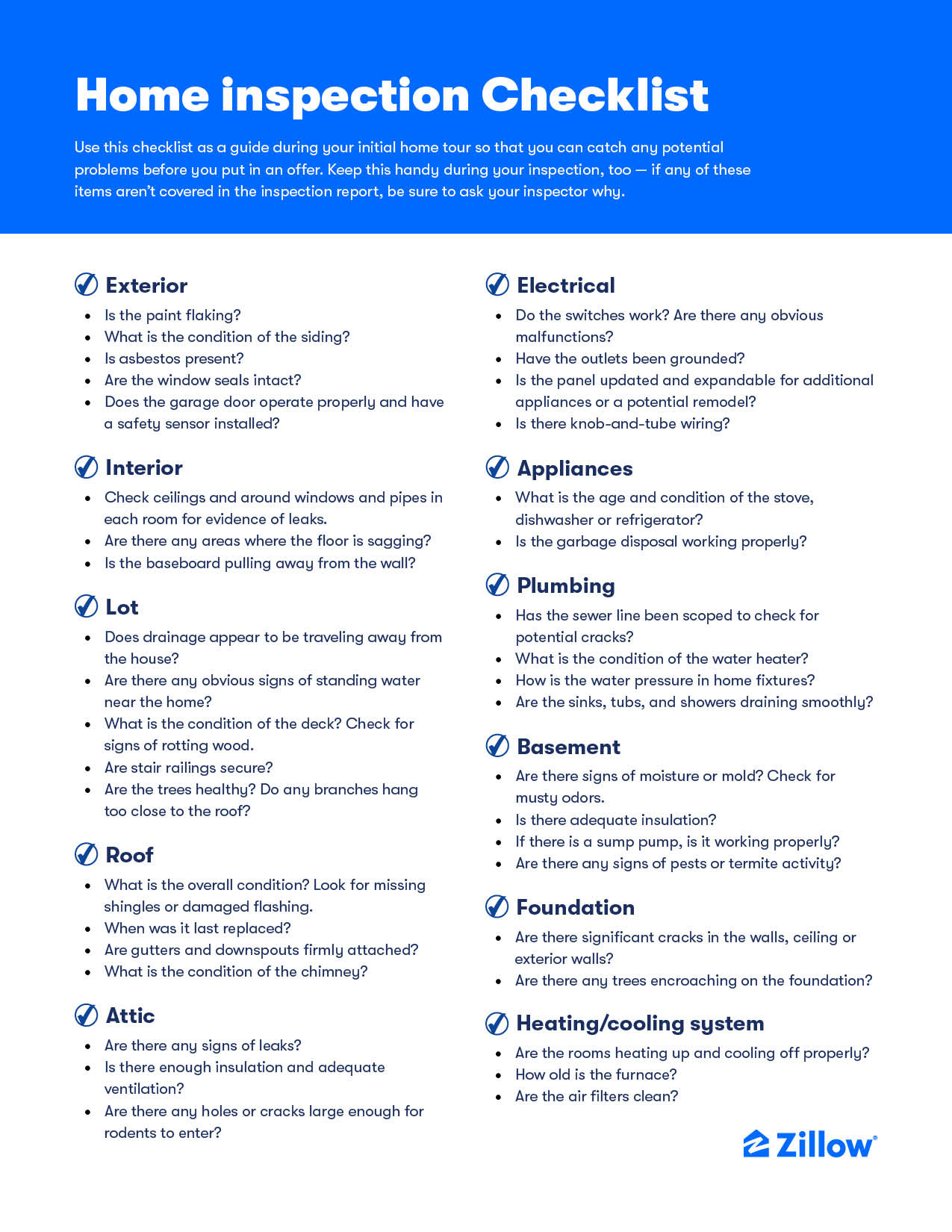 sample inspection checklist template