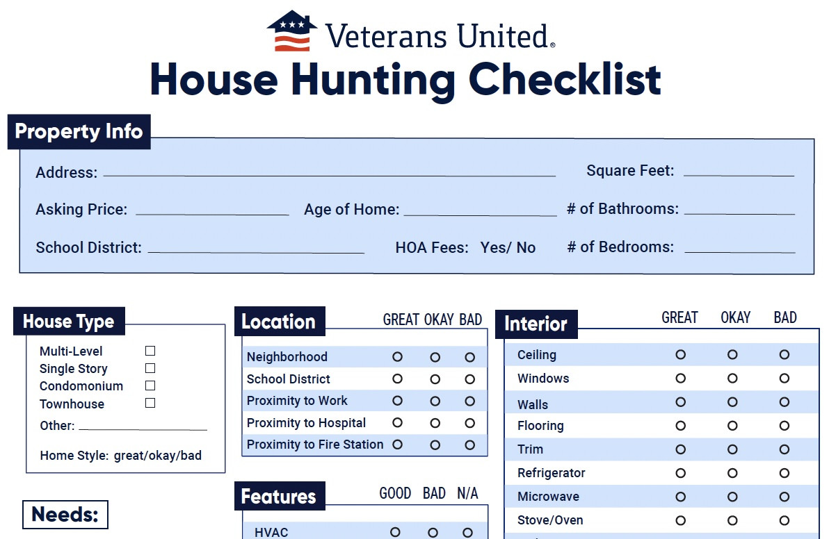 House Hunting Checklist: What to Look for When Buying