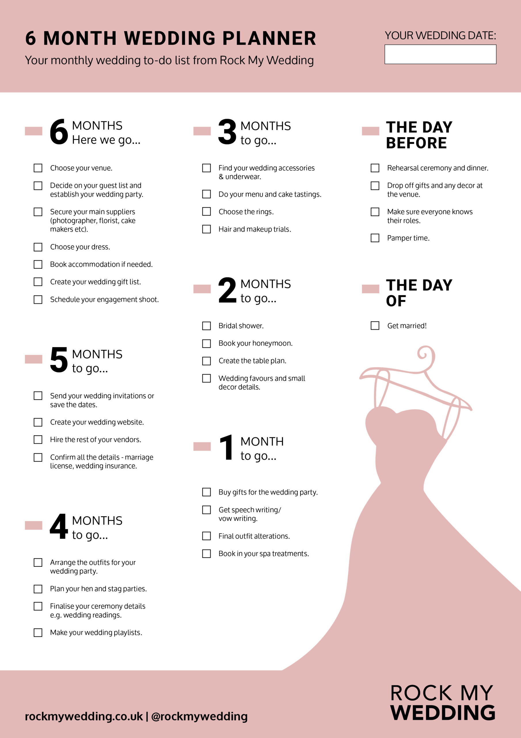 sample wedding checklist template