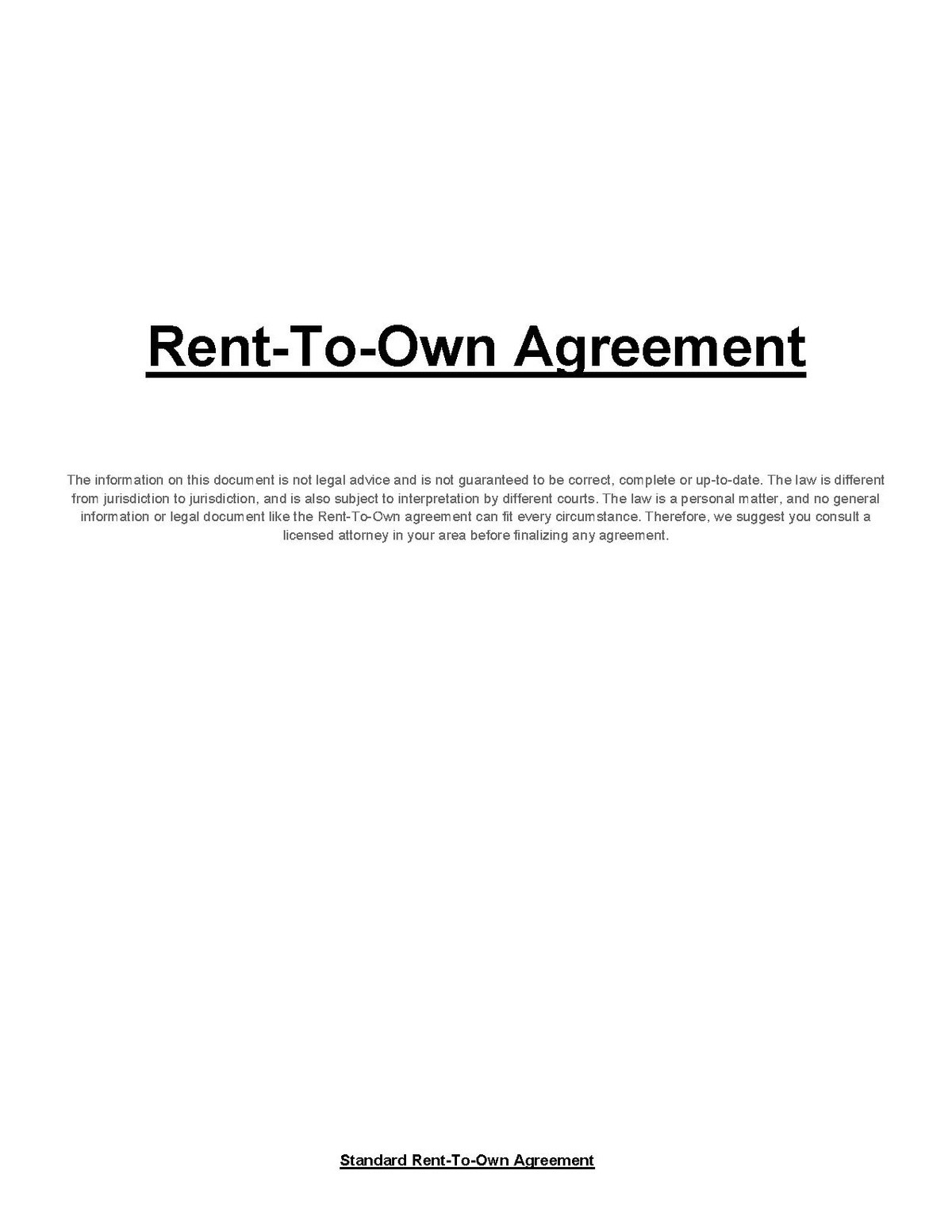 sample lease to own rental agreement template