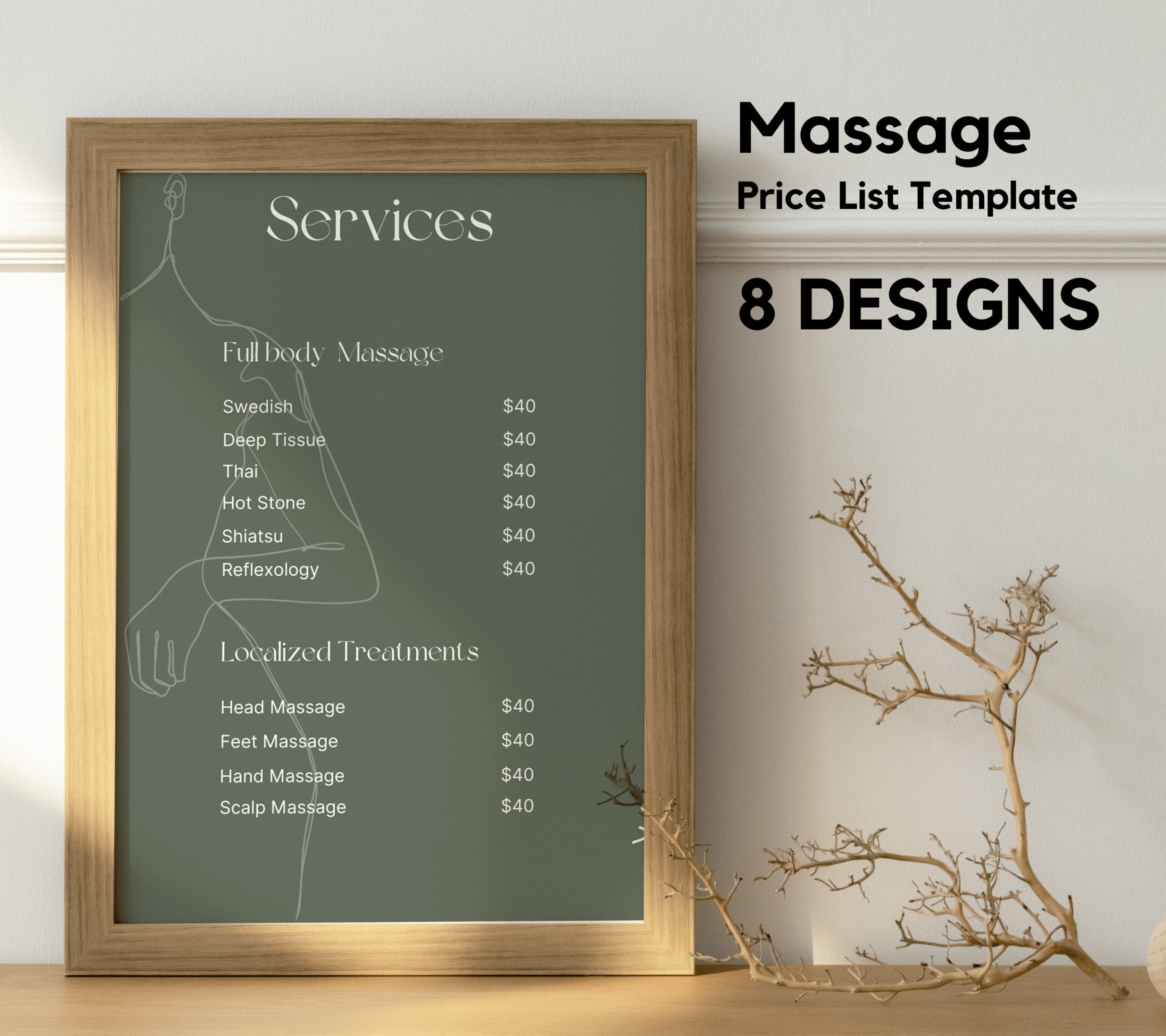 sample Massage Price List Template