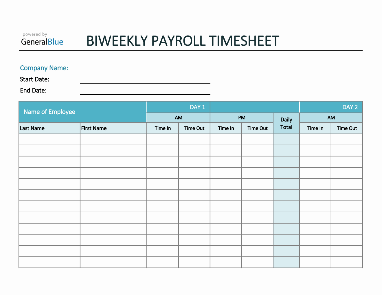 sample salaried employee timesheet template