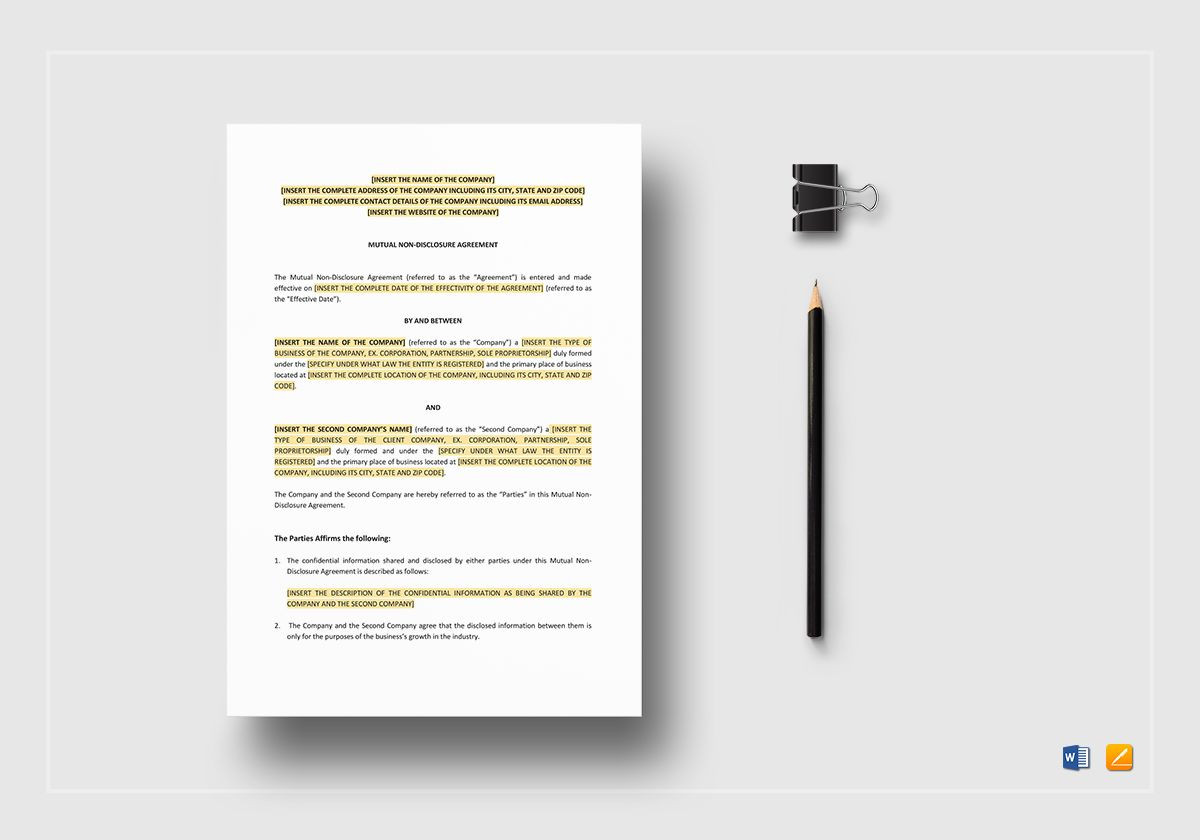 sample mutual confidentiality agreement template