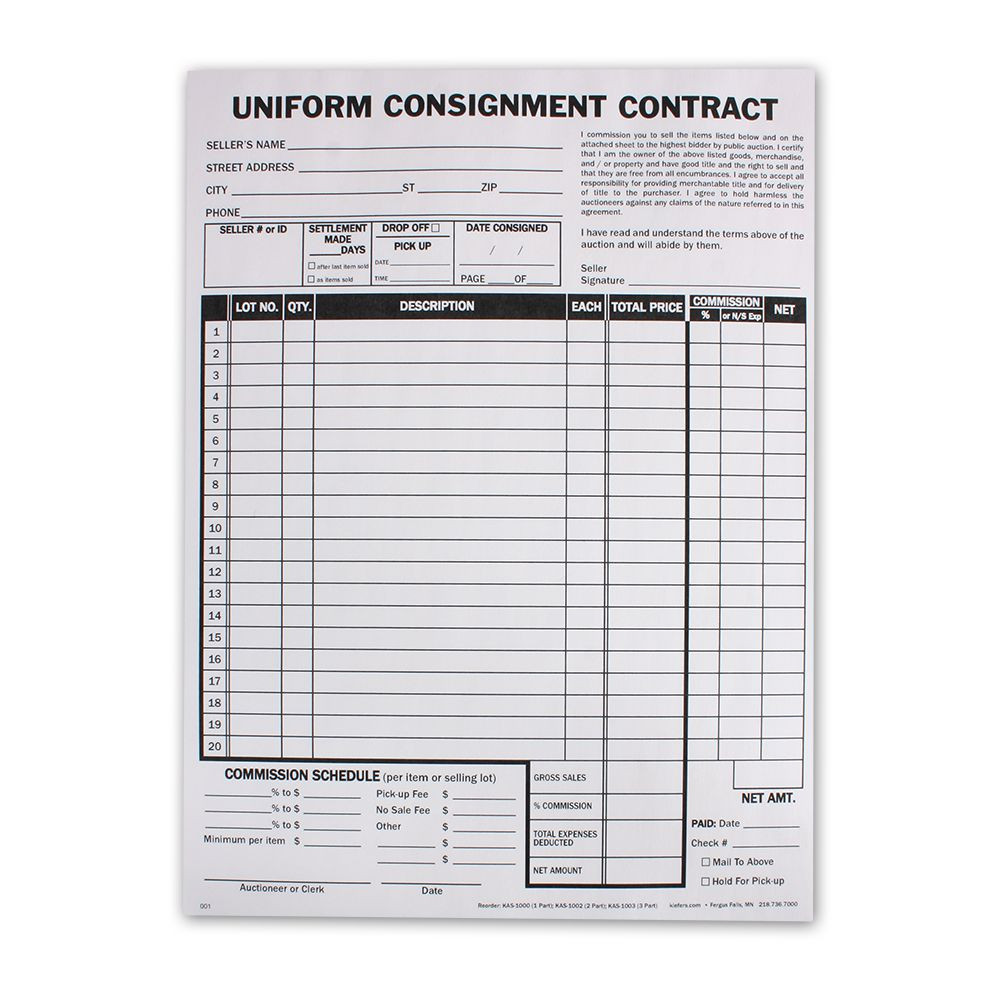 sample consignment agreement template