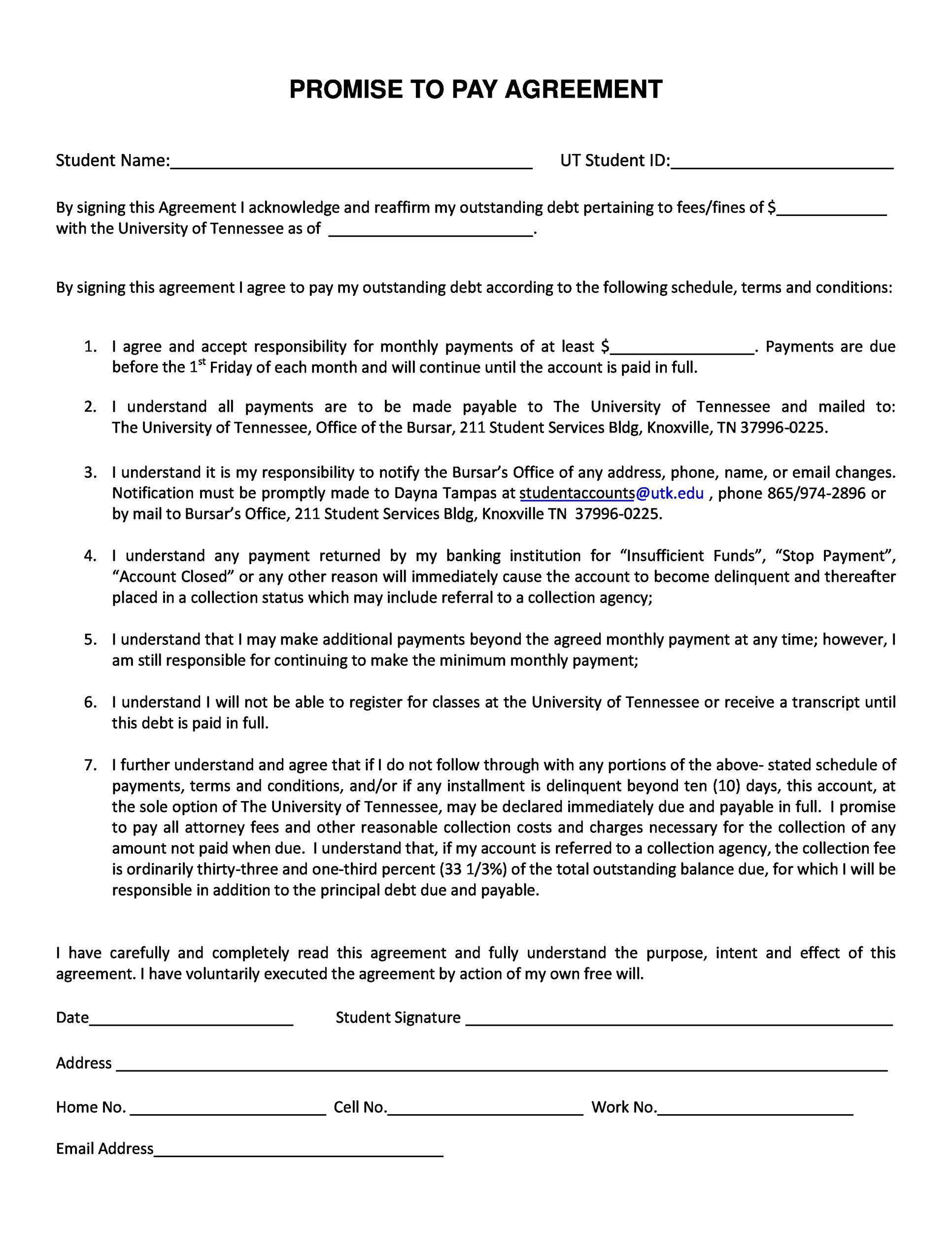 sample payment contract agreement template