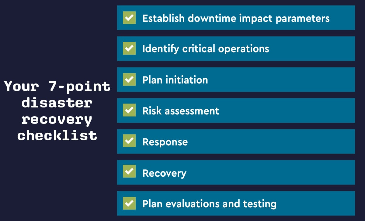 sample disaster recovery checklist template