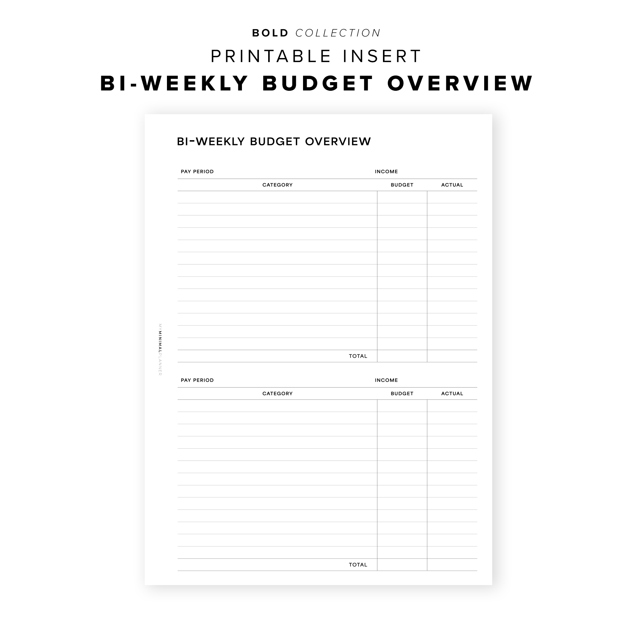 sample bi weekly pay budget template