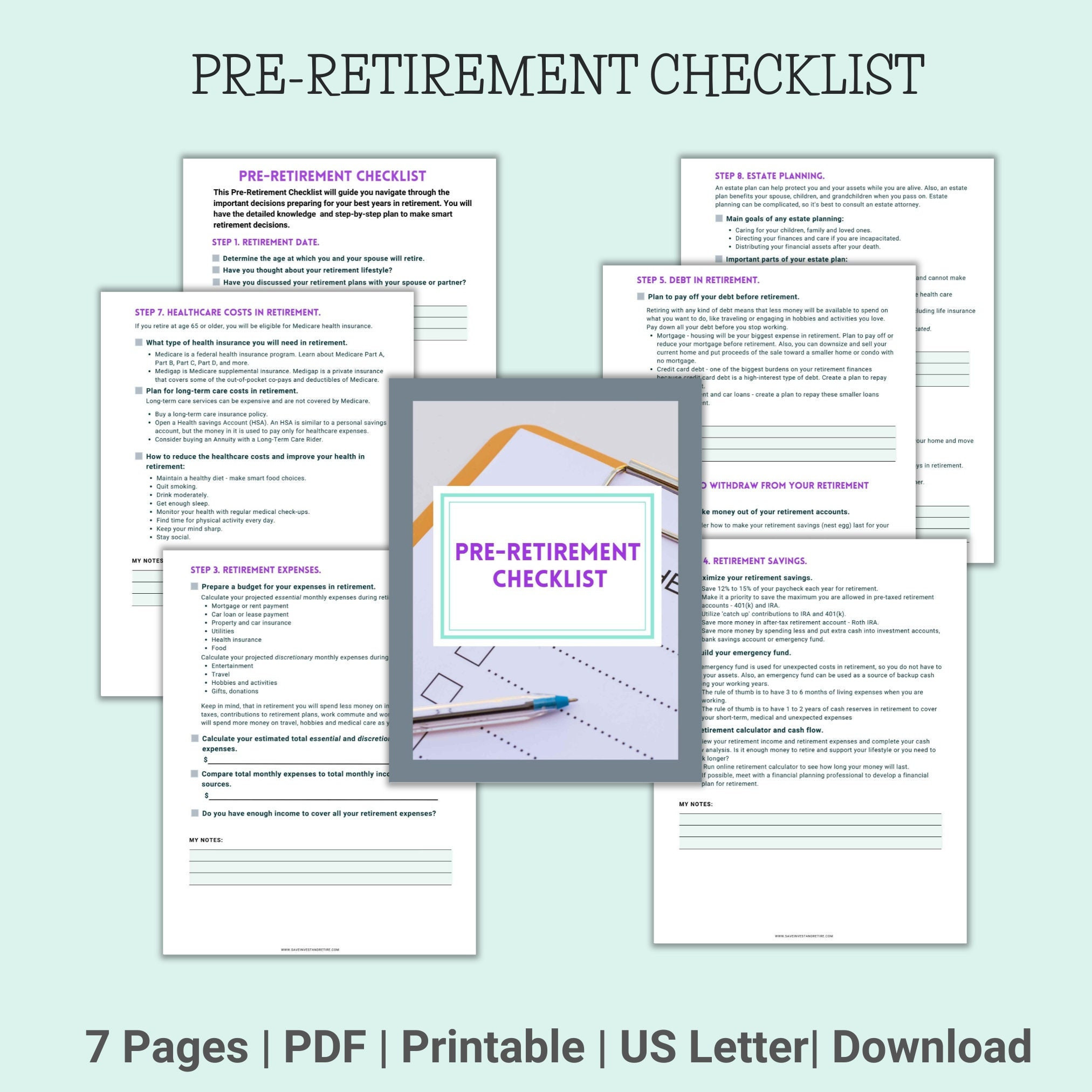 sample retirement checklist template