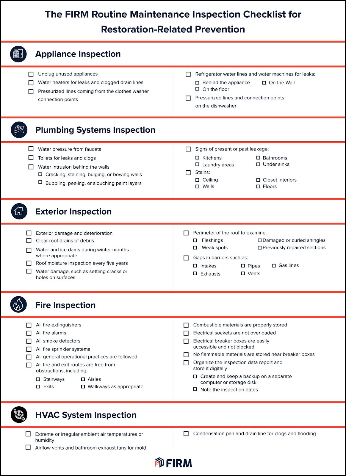 sample preventative maintenance checklist template