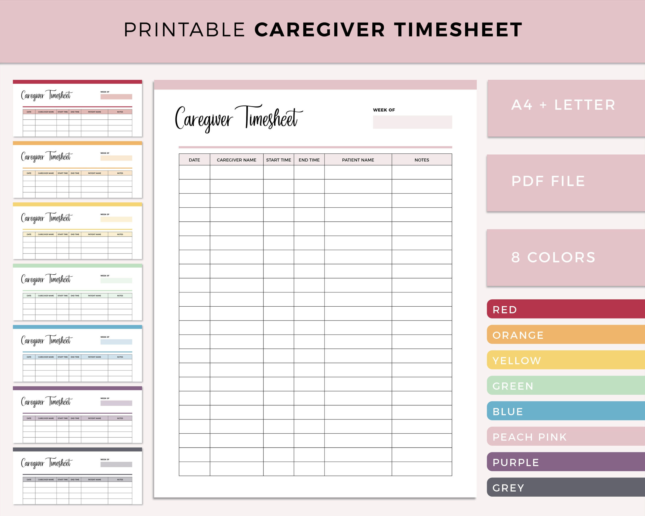 sample home health aide timesheet template