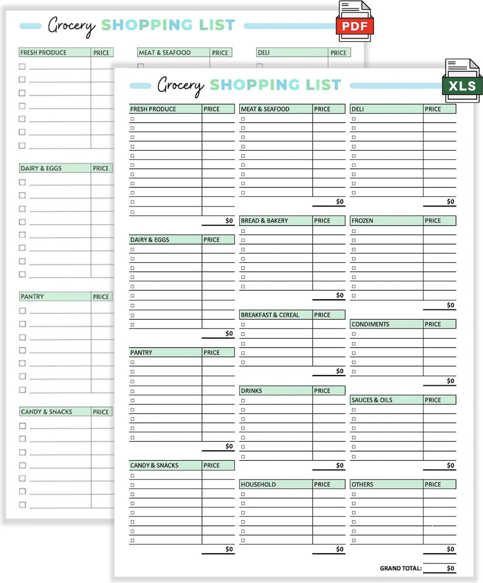 sample Grocery Price List Template