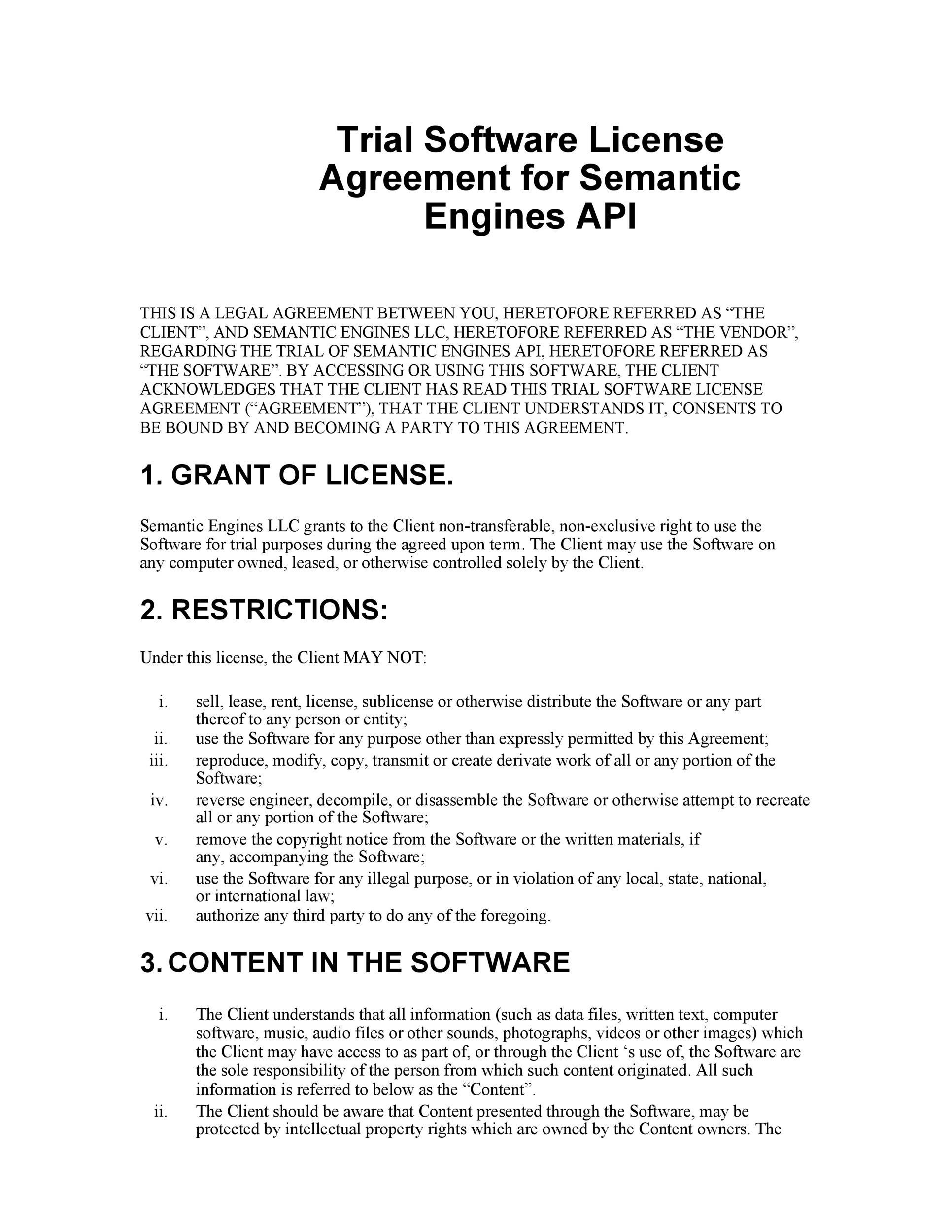 sample Software License Agreement Template